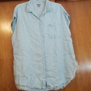 Aerie oversized floral short sleeved tunic